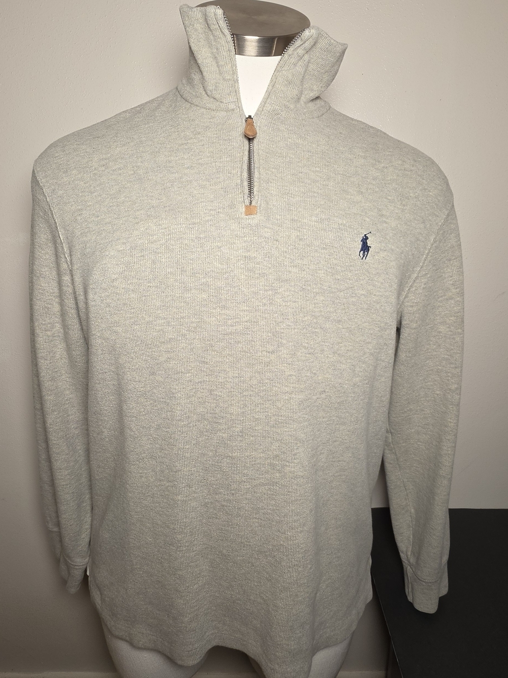 Ralph Lauren Light Gray Quarter-Zip Pullover Shirt